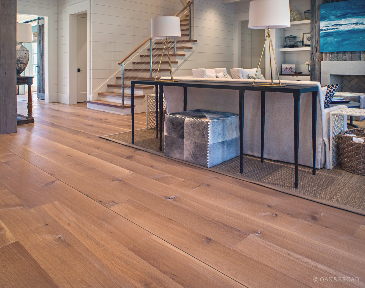 Wide Plank White Oak Flooring in Nashville, TN Modern Farmhouse — Oak