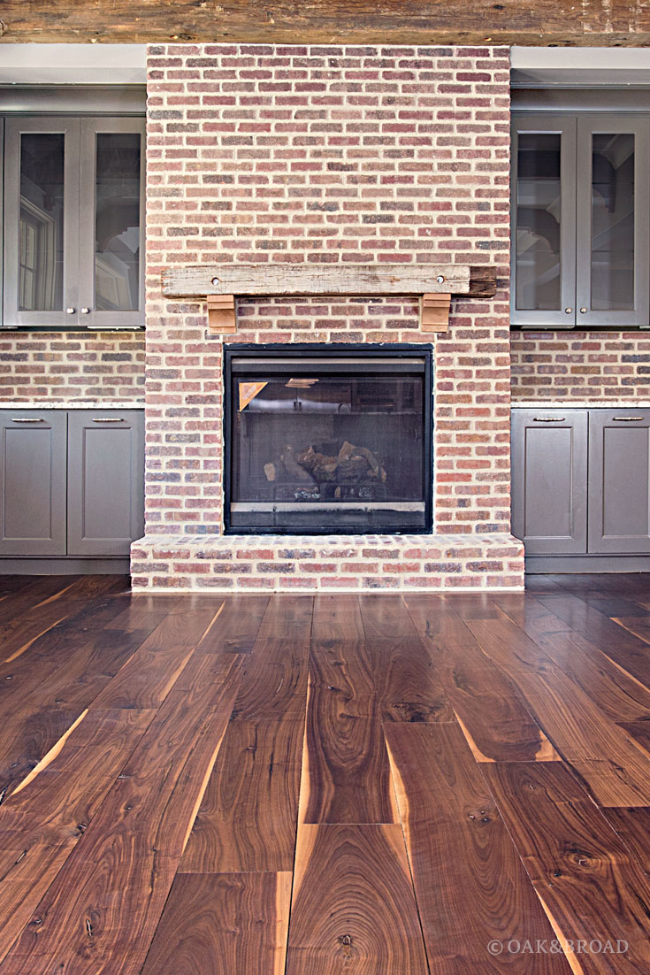 Custom Stained Black Walnut Flooring - Oak and Broad