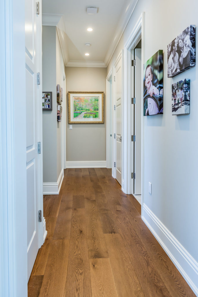 Wide Plank White Oak Flooring in Hallway