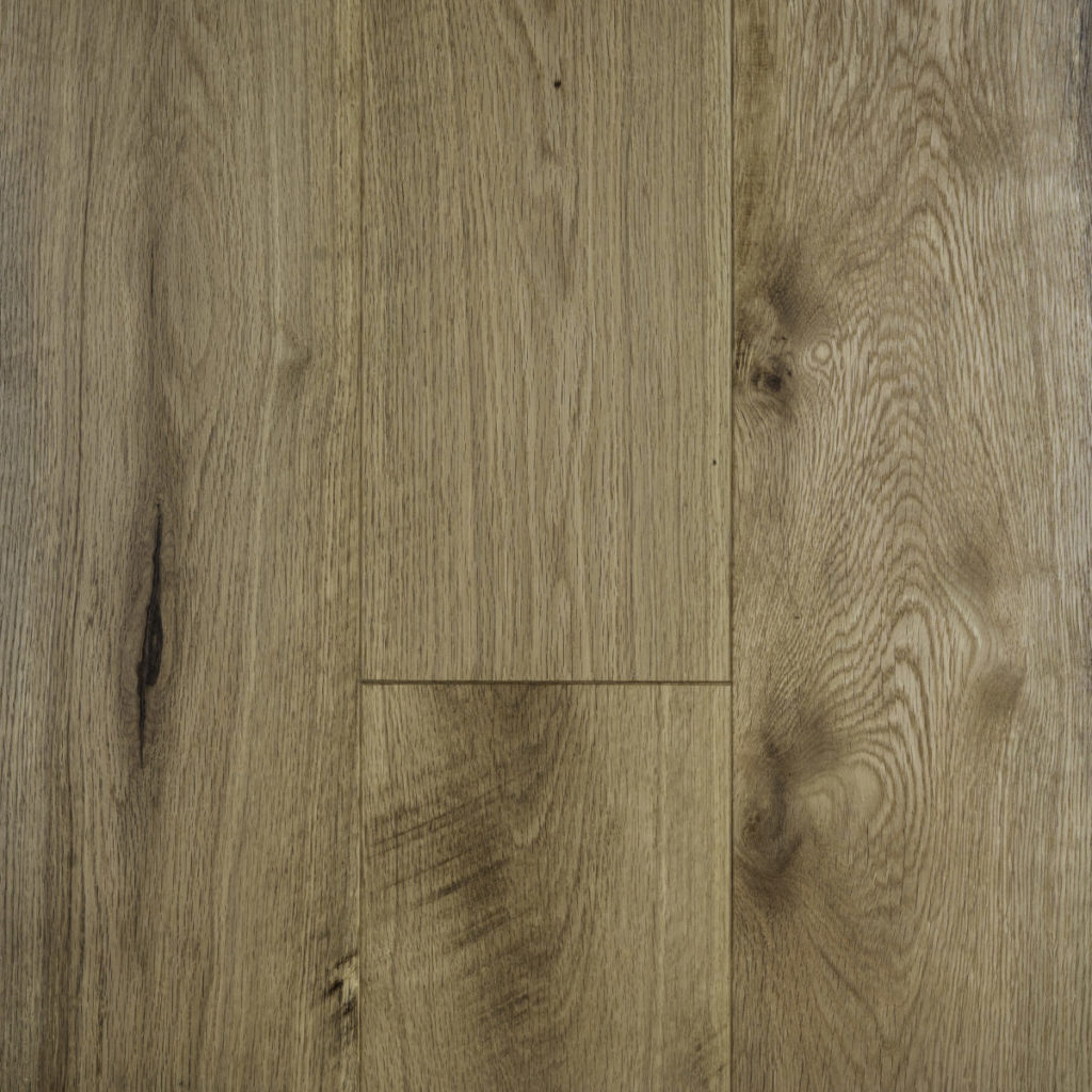 Wide Plank White Oak Skip Planed Floor