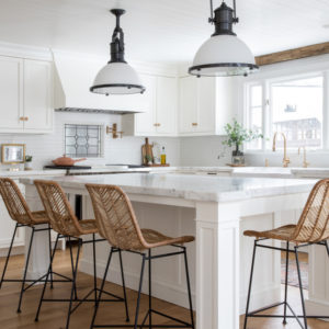 Kitchen With Hardwood Floor & Marble - Oak And Broad