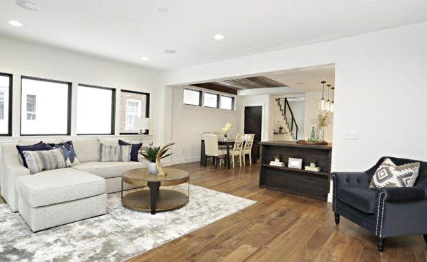 Hardwood Floor With White Living Room - Oak And Broad