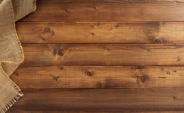 burlap hessian sacking on hardwood flooring - Oak and Broad